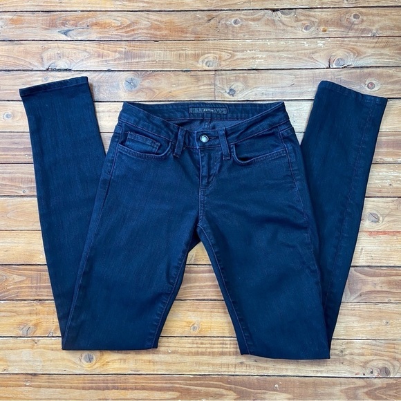 JOES jeans black low rise The Chelsea design skinny  size 24 low waist made USA - Picture 1 of 11